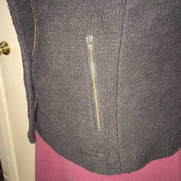 BLK ANNTAYLOR LOFT MOTO JACKET SZ12 - Picture 7 of 8